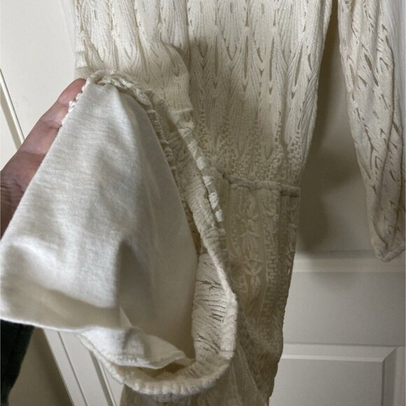 Volcom Crochet Tassel Romper S Plunging Surfer Beach Festival Boho Indie Y2K - Picture 9 of 9